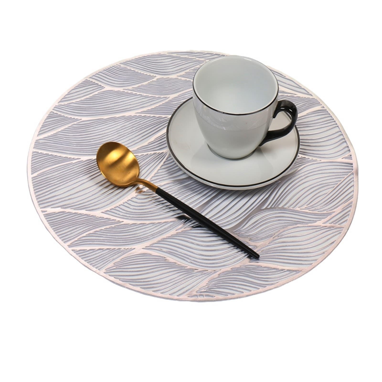 Sets de table évidés argentés 38 cm au fini métallisé pour une table de prestige