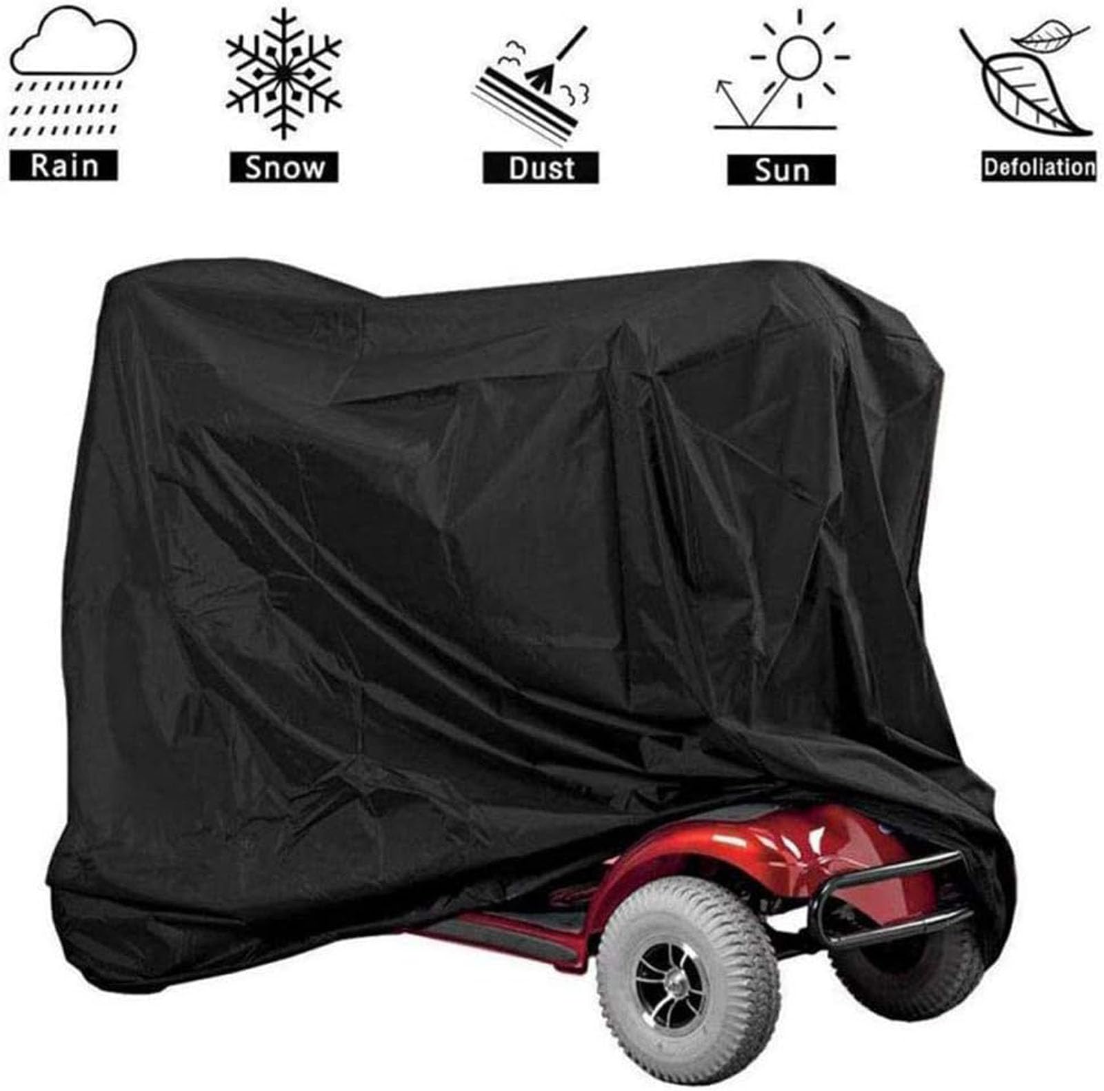 Pokrowiec Na Skuter Mobilny Wodoodporny, Wytrzymały Pokrowiec Na Wózek Inwalidzki Do Przechowywania Skutera Na Zewnątrz(Size:170 * 61 * 117cm)