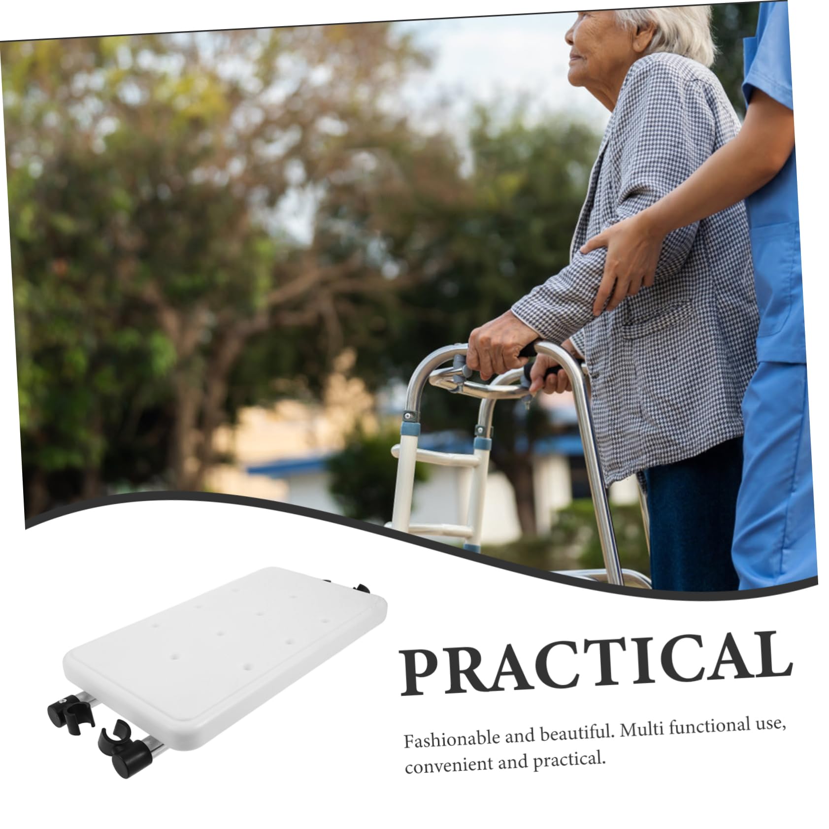 KOMBIUDA Walker Seat Leg for Senior Aluminum Alloy Bath Seat Attachment for Seat Walker Rest