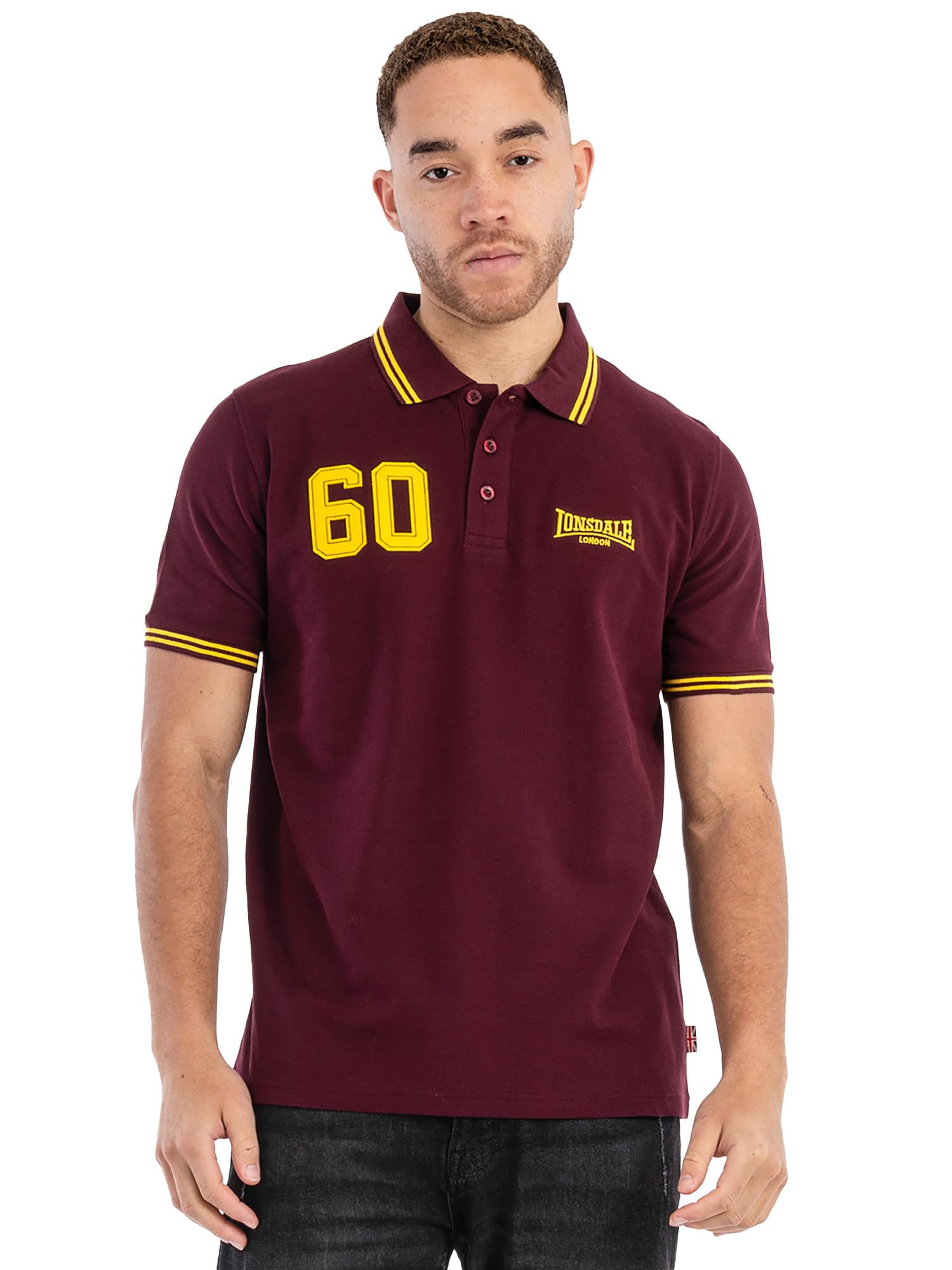 Lonsdale London Poloshirt Burgund, 100% Baumwolle