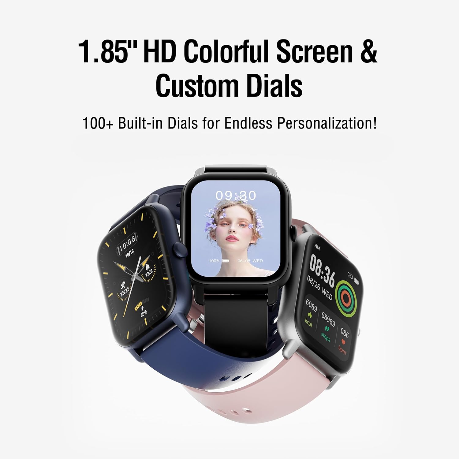 Smartwatch Uomo, Orologio Smartwatch Uomo con Chiamata e whatsapp, 1.85 Smart Watch Uomo Contapassi Sonno Cardiofrequenzimetro da polso, 112 Modalità Sportive Orologio Fitness Uomo, Fitness Tracker [Classe di efficienza energetica A+++]