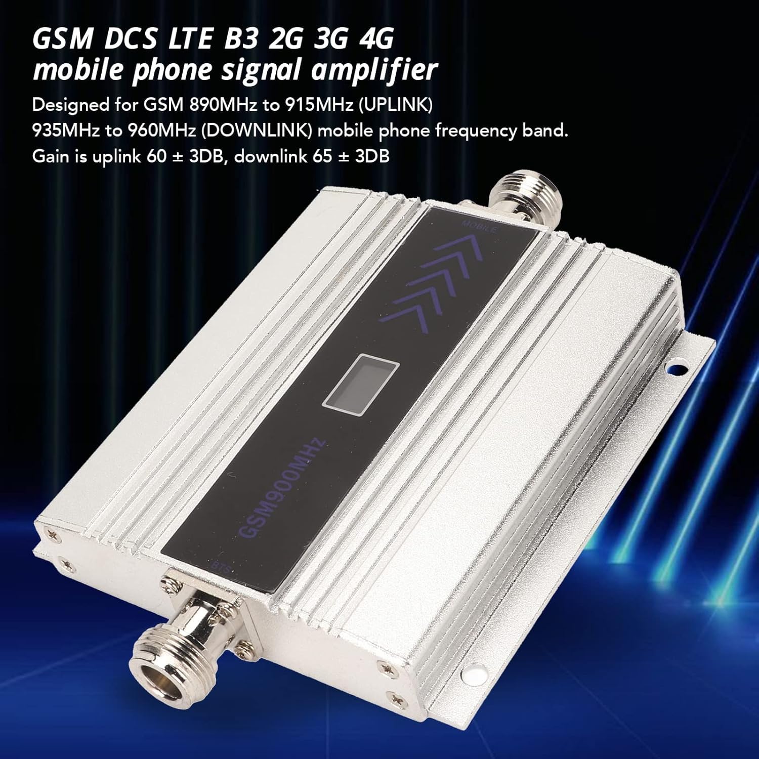 Amplificador de Señal de Teléfono Celular, Amplificador de Señal de Teléfono Celular, Descarga Rápida de Datos, Sonido, gsm DCS LTE B3 para Oficina (Enchufe de la UE)