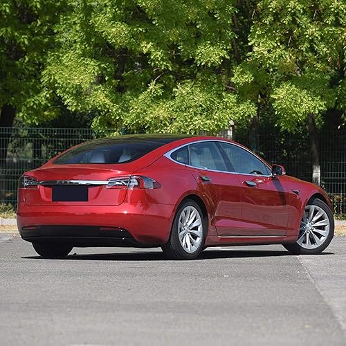 Miniatura 3 de Cubierta de espejo lateral para Tesla Model S 2016-2020, accesorios de automóvil, plástico ABS, fibra de carbono, decoración exterior negra mate