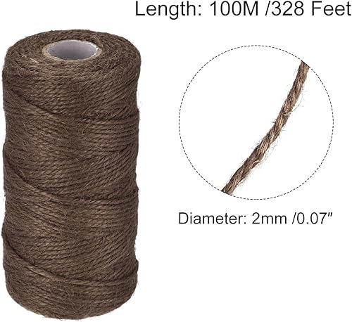 Miniatura 2 de MECCANIXITY Cuerda de jardín de 328 pies, cuerda de yute para manualidades de 0.079 pulgadas, para obras de arte, manualidades, envoltura de
