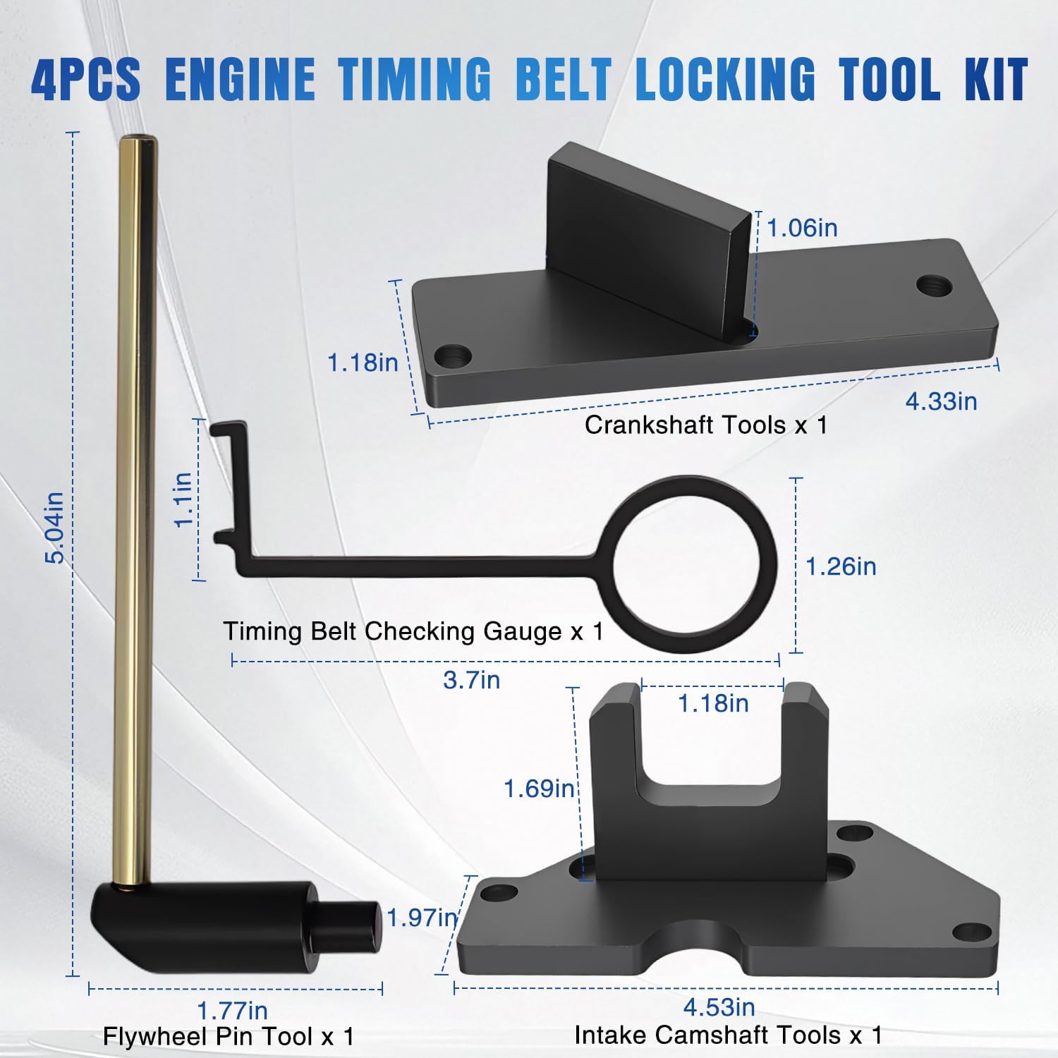 GOOACC Engine Timing Tool Check Useful Kit 1.2 GDI Openwork Distribution Synchronization PureTech for PSA Citroen Peugeot Opel from 2018, Belt Drive Camshaft Crankshaft Timing Locking Tool Set, 4PCS