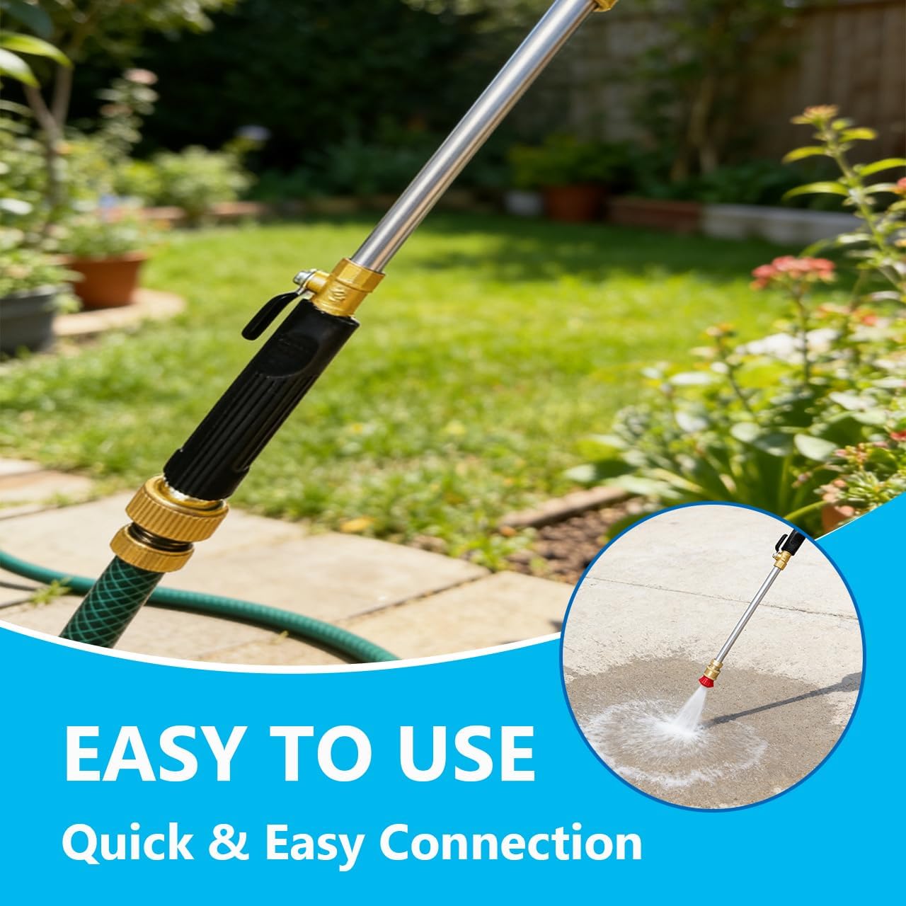 Pressure Washer - 15x More Powerful Than Hoses, 2026 Upgraded High Power Electric Cleaner, with 360° Rotating for Effortless Dirt & Stain Removal Three Spray Modes (Mixed)