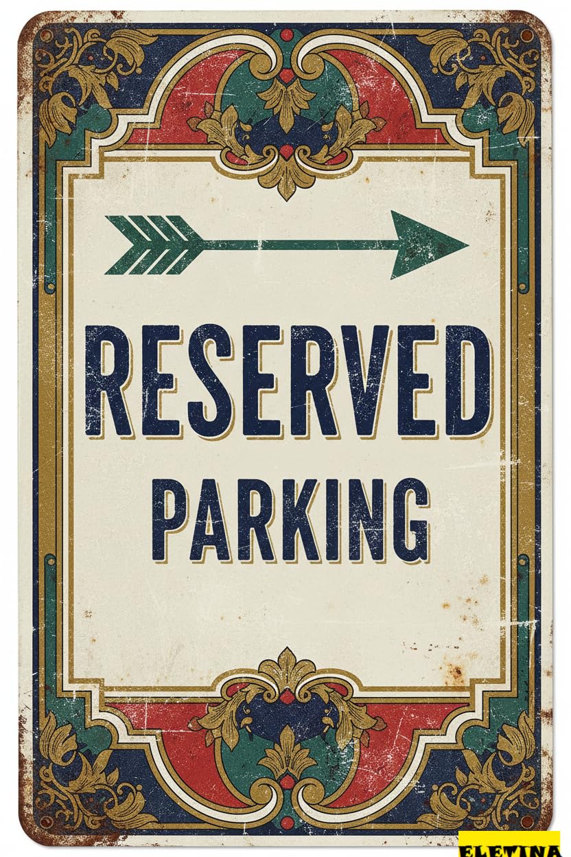 Personalized Sign for Man Cave Metal Warning Reserved Parking Metal Plaque Vintage Street Safety Warning Wall Art Decor Metal Driveway High Way Street Gate Yard 8x12in Private Property Decorative