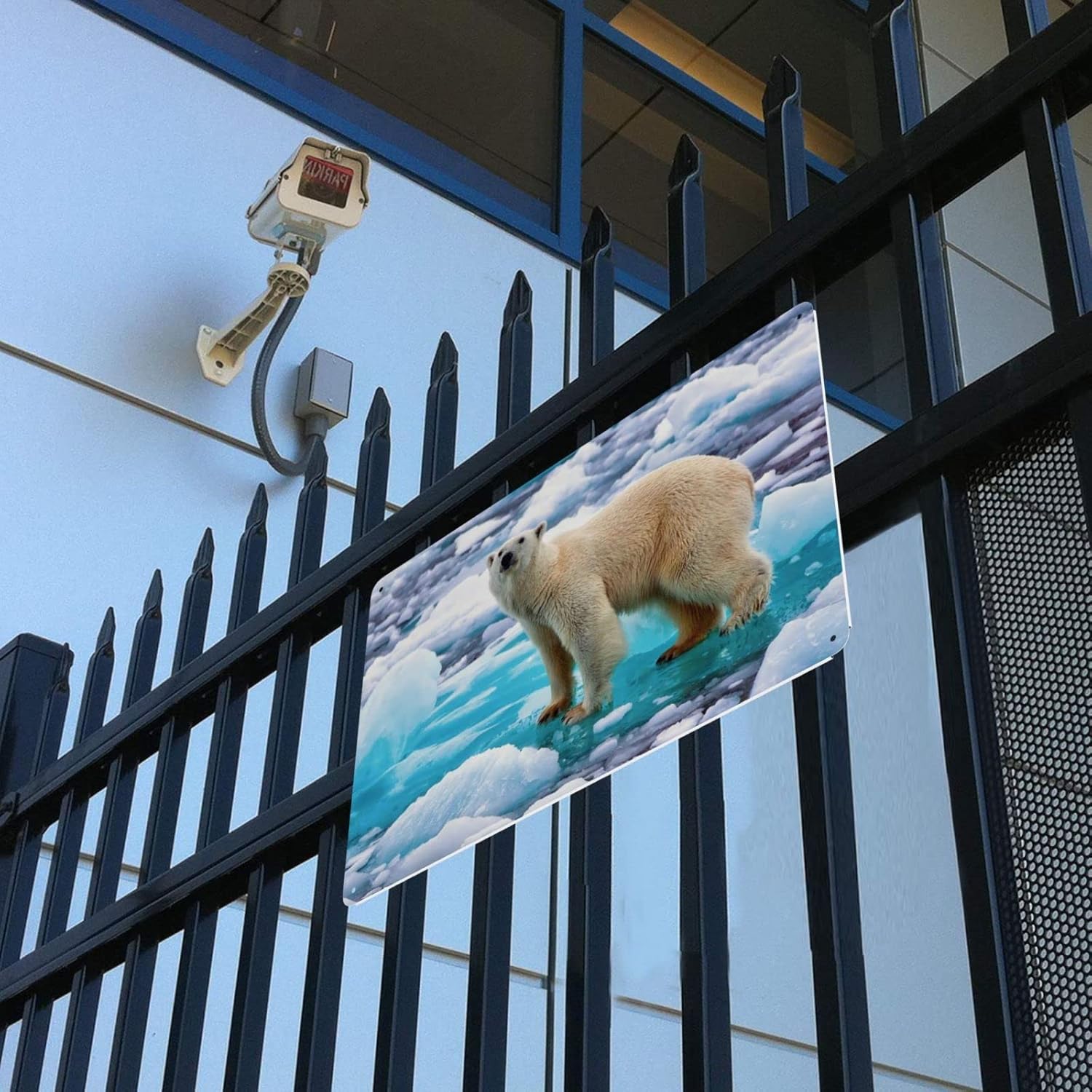 Polar Bear Ice Printed Metal Signs Decoration Wall Art Poster Indoor and Outdoor 8 x12 inch