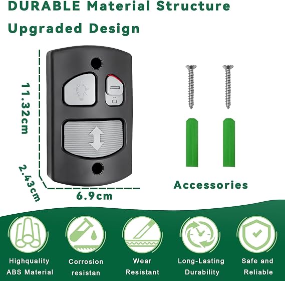 Wall Mount Garage Door Opener Compatible with Linear Garage Door Opener HAE00001 LSO LDO LCO HAE0001 Wall Console Panel,2 PCS