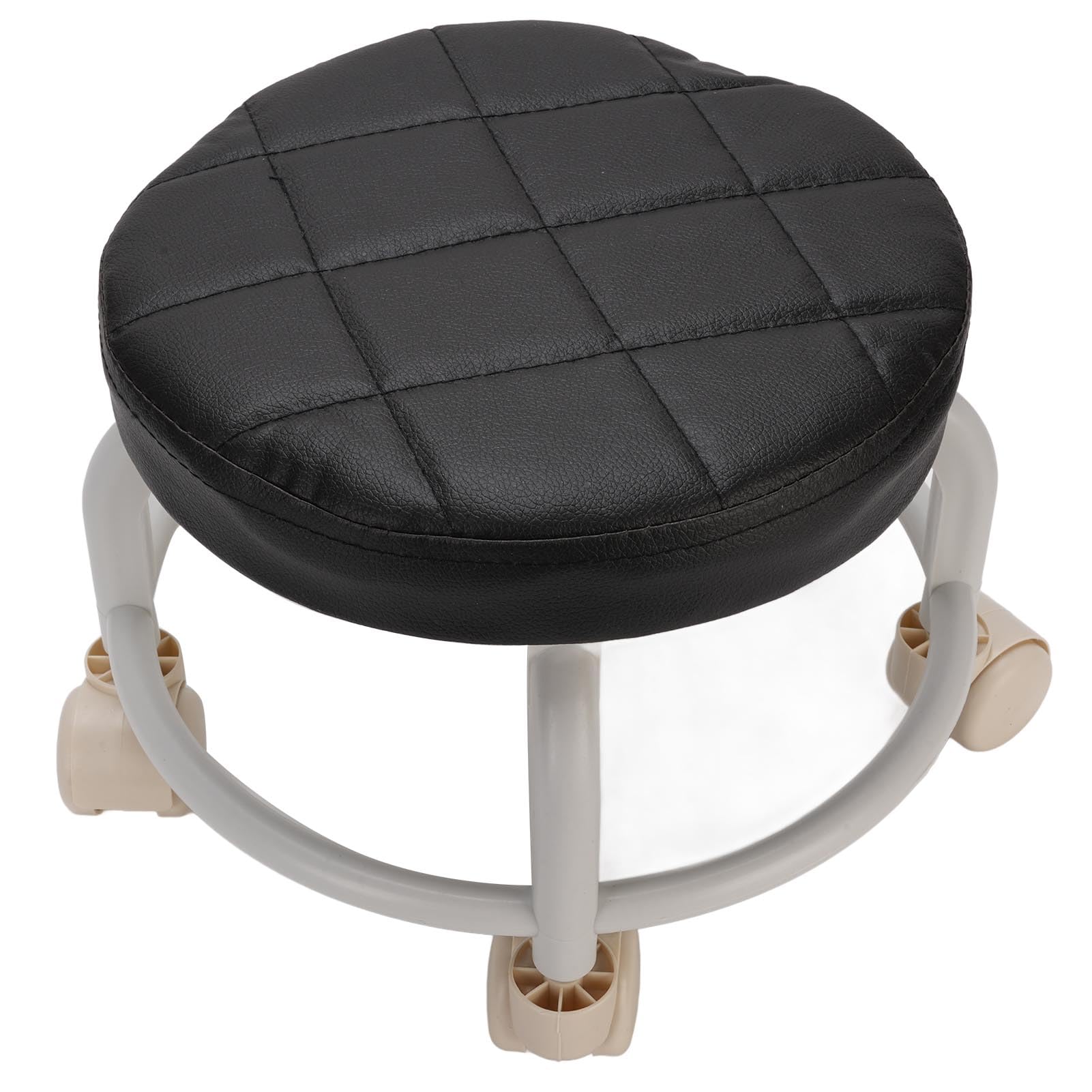 Tabouret roulant flexible à assise confortable basse et roulettes fluides
