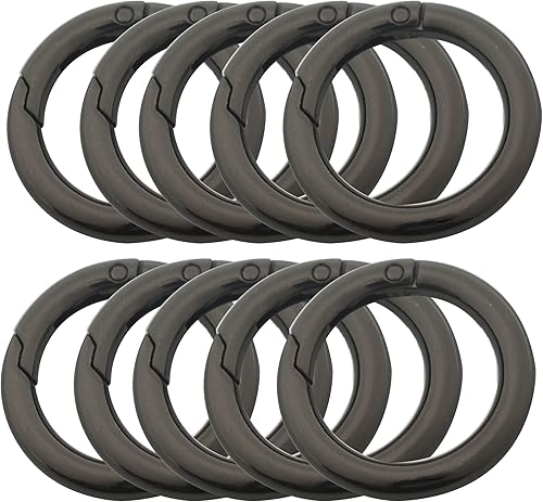 Bytiyar Mosquetones redondos de 2 pulgadas1.5 pulgadas de diámetro interior, ganchos a presión, ganchos de metal para puerta de resorte, accesorios