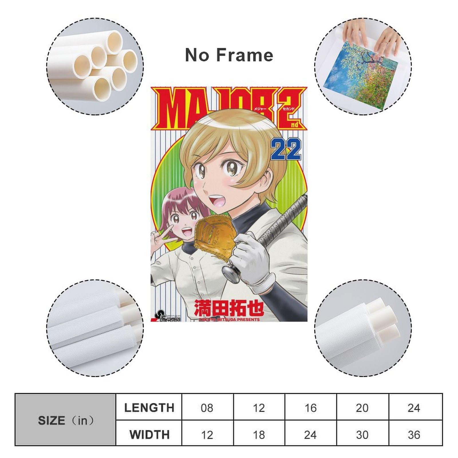 Poster Anime Major League Baseball Sur Toile - 40 X 60 Cm | Impression Haute Qualité, Décoration Murale Moderne