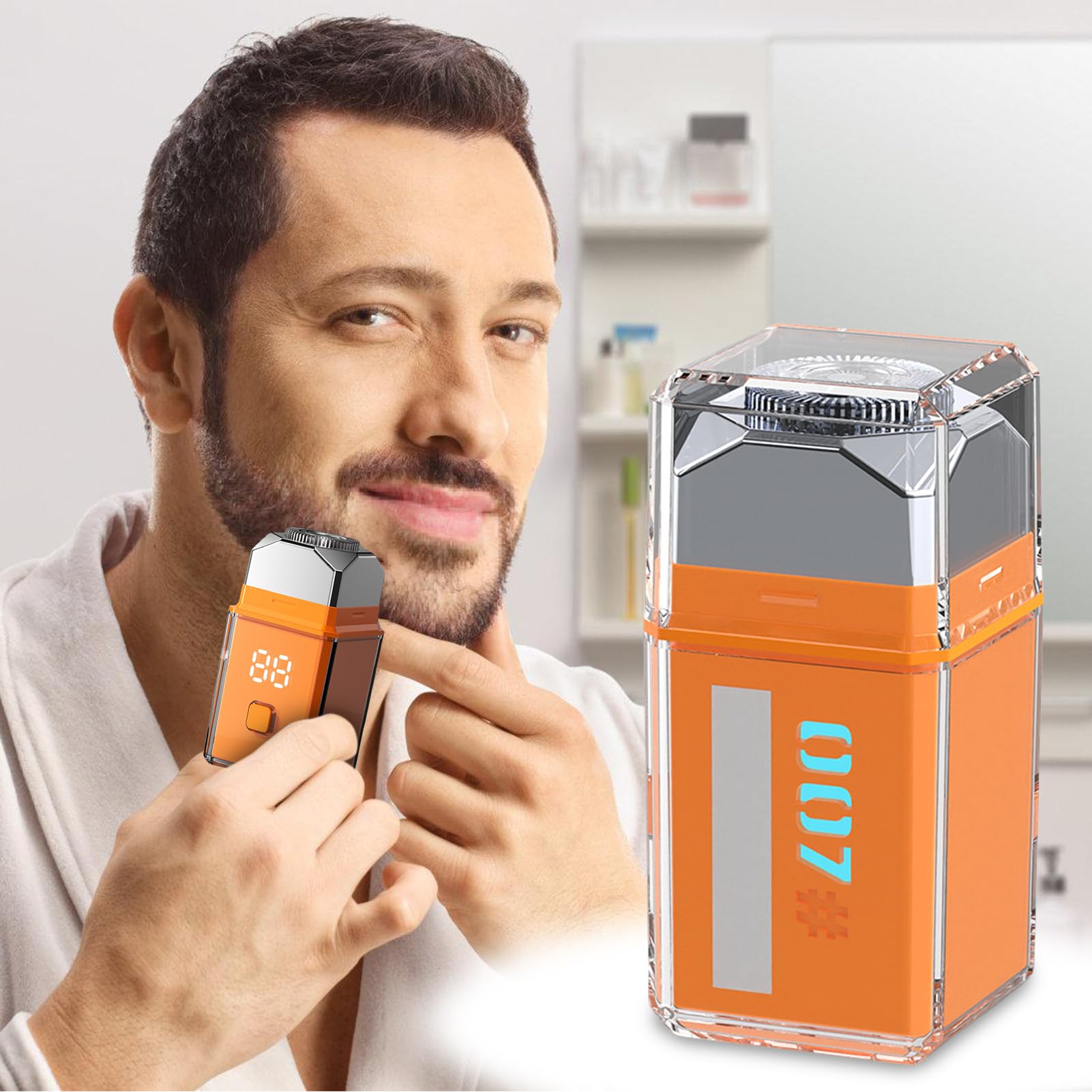 Rasoio Elettrico Uomo Rifinitore Senza Fili Portatile Capelli Barba Naso