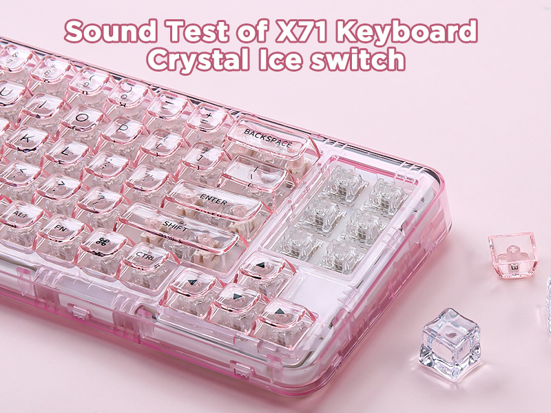 YUNZII X71 Wireless Hot Swappable Transparent Mechanical Keyboard