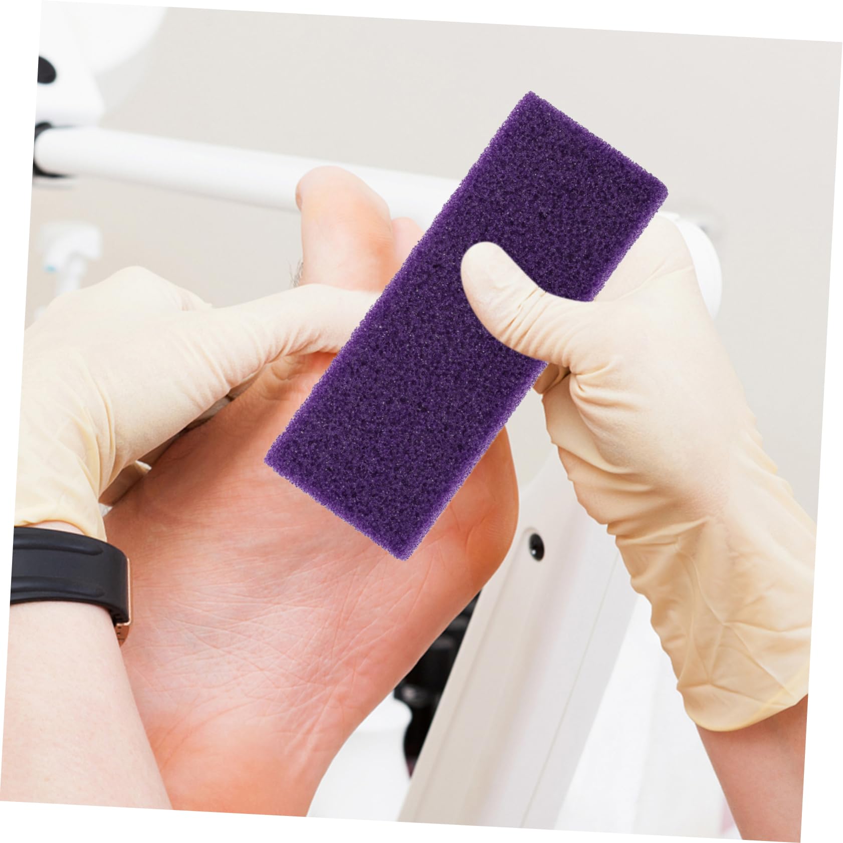 Pietra Pomice per Piedi 6 Pezzi Strumento Esfoliante per Rimozione Calli e Pelle Morta in Pu Porpora per Cura e Pedicure dei Piedi
