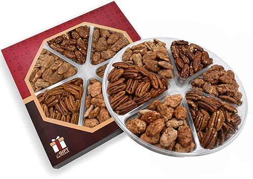 Cesta de la bandeja de la nuez del regalo, bandeja del surtido de la variedad de nueces tostadas, cestas gourmet de la nuez de la comida (nueces