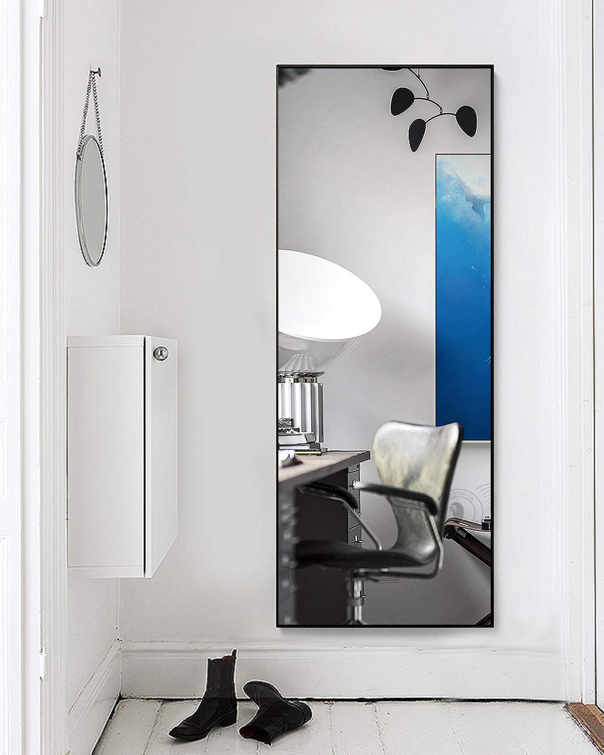 TinyTimes 65"×22" Full Length Mirror, Floor Mirror with Stand, Full