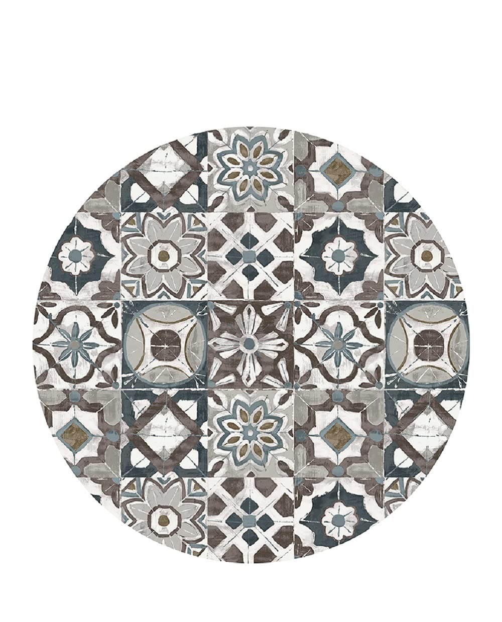 Vilber, Kollar Vinyl Round Rug, Colour 80, Diameter 97cm