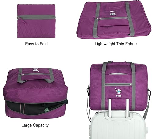 Miniatura 2 de Bago Bolsa de viaje para artículos personales para aerolíneas, se adapta a bolsa de viaje de 18 x 14 x 8 pulgadas, Spirit & Frontier Airlines, bolsa