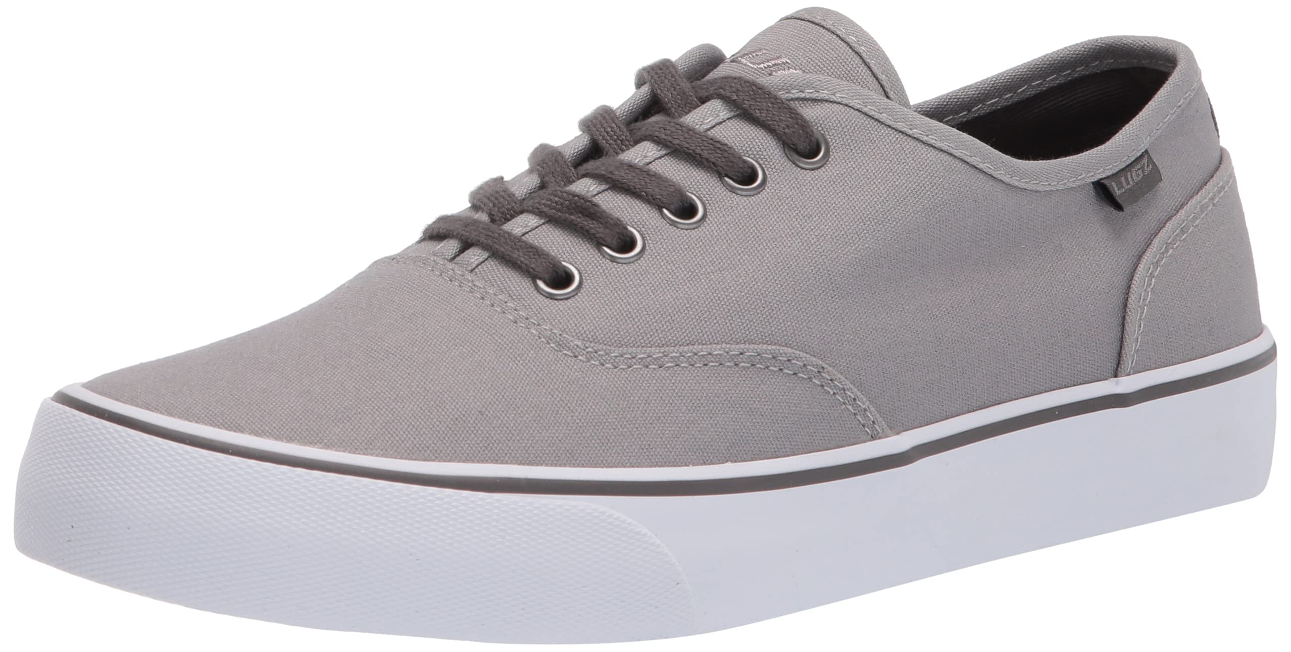 Lugz Men's Lear Classic Canvas Sneaker, Alloy/Charcoal/White, 8.5 UK