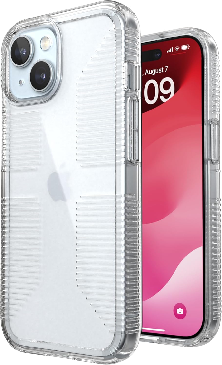 Speck Clear iPhone 17e, iPhone 15 Case - Slim, Drop Protection, Grip - for iPhone 15, iPhone 14 & iPhone 13 - Scratch Resistant, Anti-Yellowing, 6.1 Inch Phone Case - GemShell Grip Clear