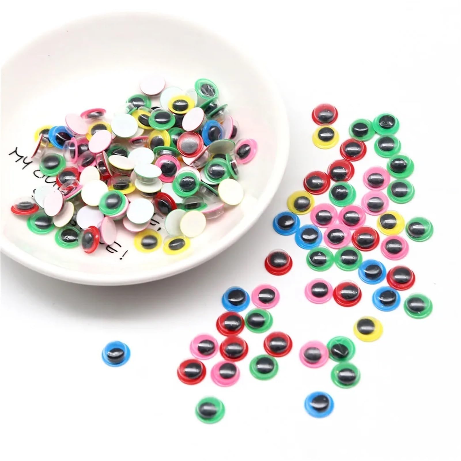 Yeux vacilants pour travaux manuels, 6 à 25 mm, autocollants amusants en plastique pour bricolage, bricolage, décoration de fête