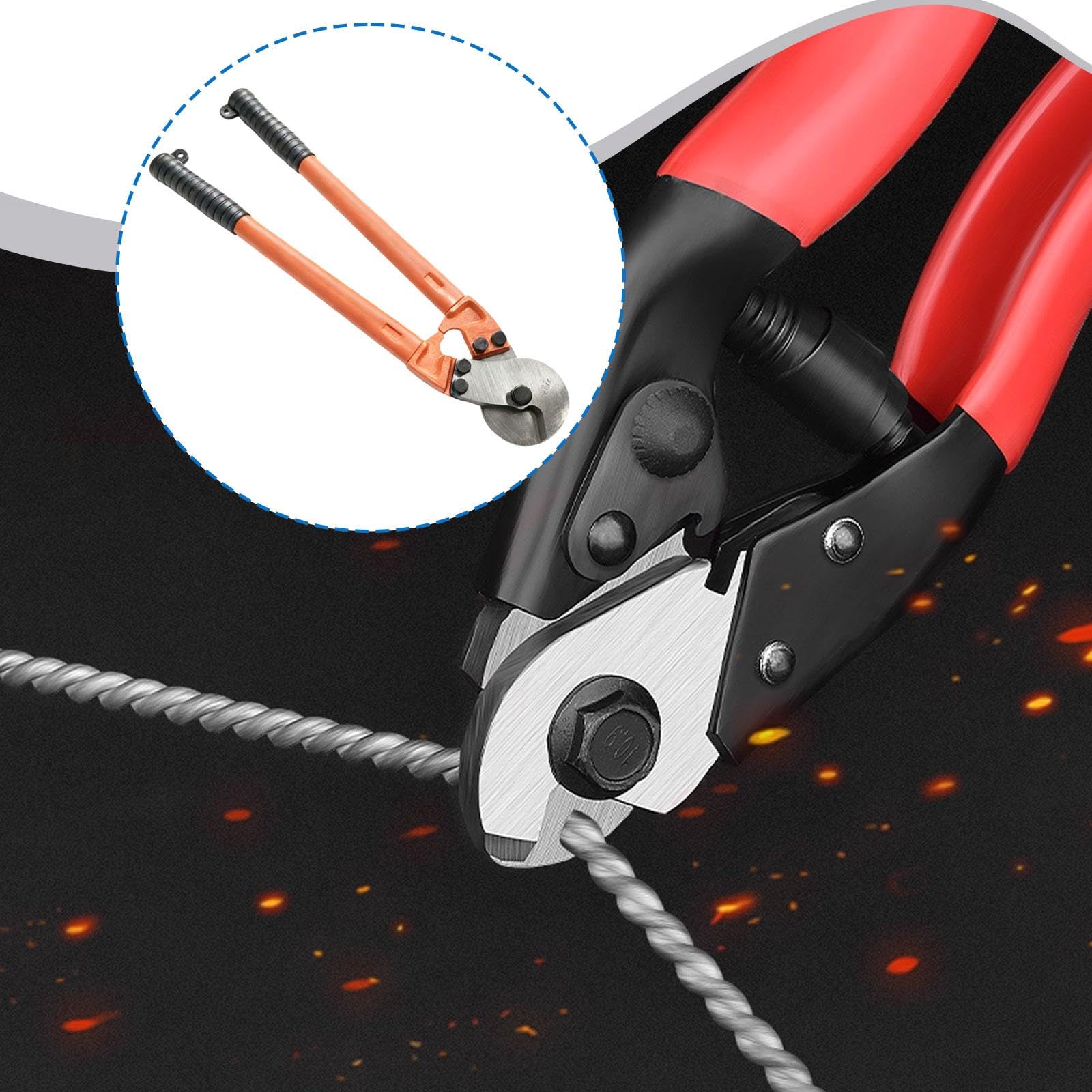 Tijeras para Cortar Cables de Acero Resistentes, Multiusos, Ahorradoras de Mano de Obra