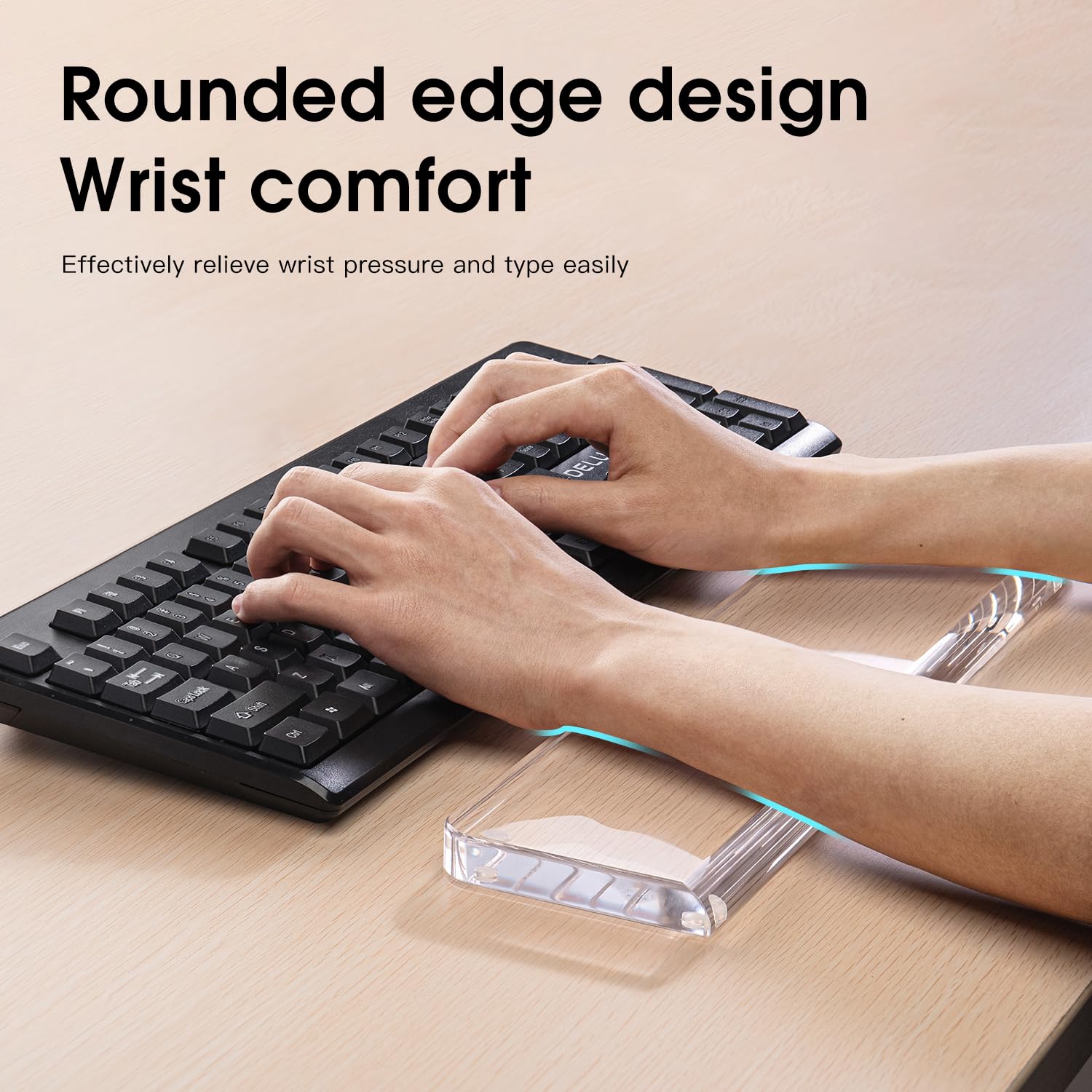 Acrylic Keyboard Wrist Rest?Mechanical Keyboards Ergonomic Palm Rest for Computer Keyboard,Anti-Slip Base,Wrist Pad for Laptop,Suitable for Offices, Homes, Games, Laptops and Computers Easy Typing