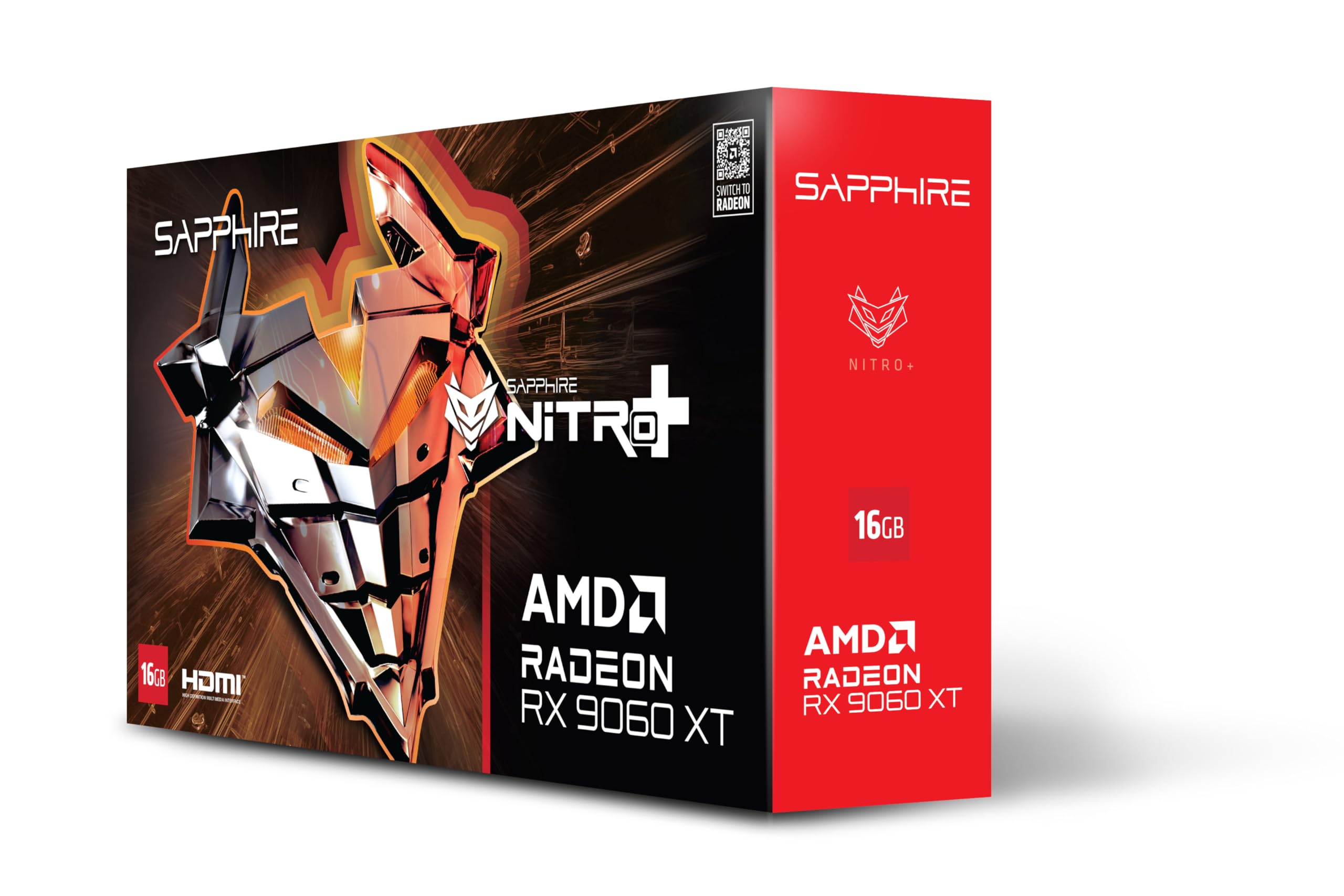 Sapphire Technology Nitro Plus AMD Radeon RX 9060 XT Gaming OC 16GB Double HDMI-DP