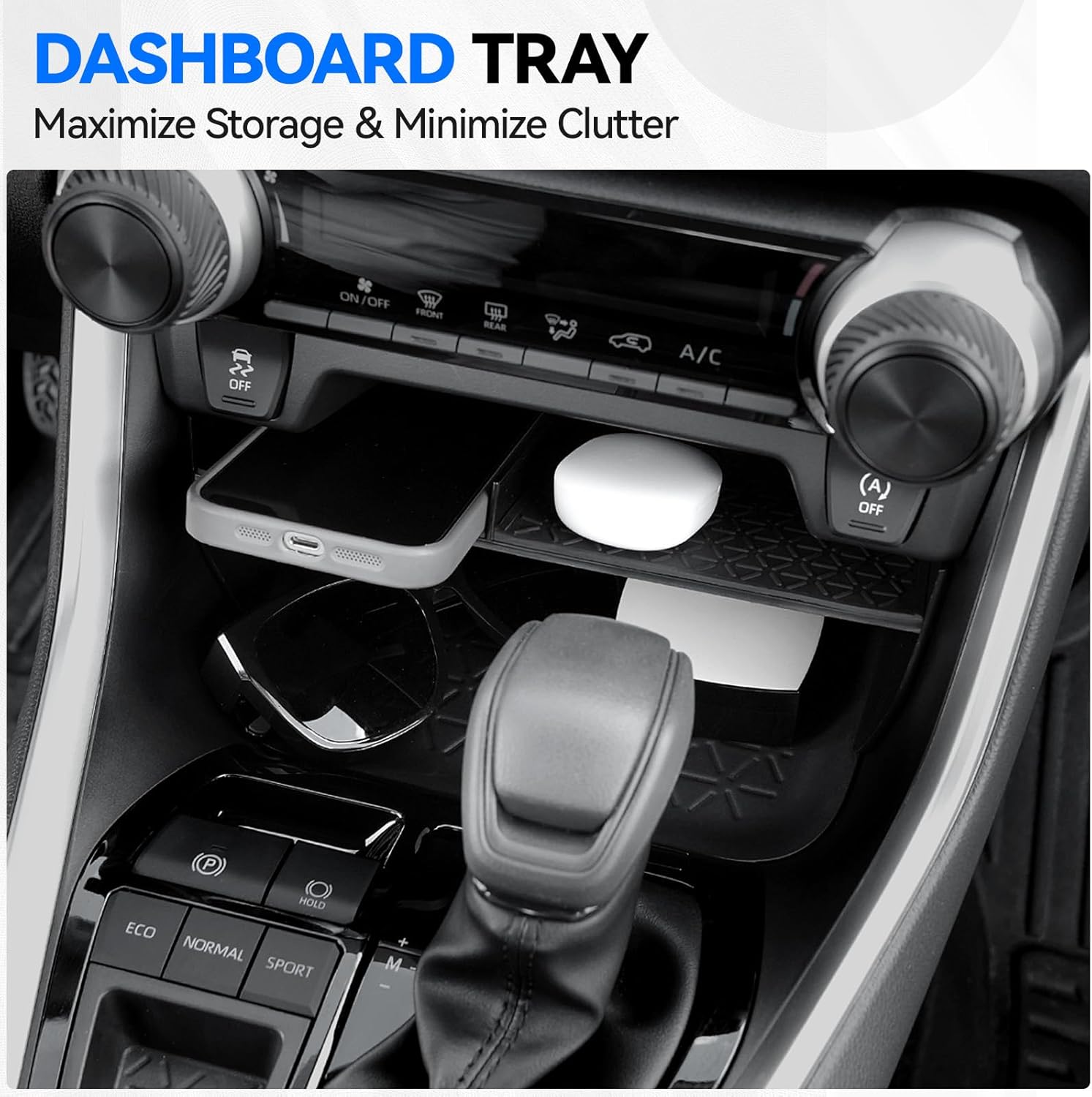 ELECFRESH 6PCS Center Console Organizer Tray for 2025 2024-2019 Toyota RAV4 Accessories, Armrest Storage Box, Driver Storage Drawer, Passenger Storage Mat Console Cup Holder Inserts for Toyota RAV4