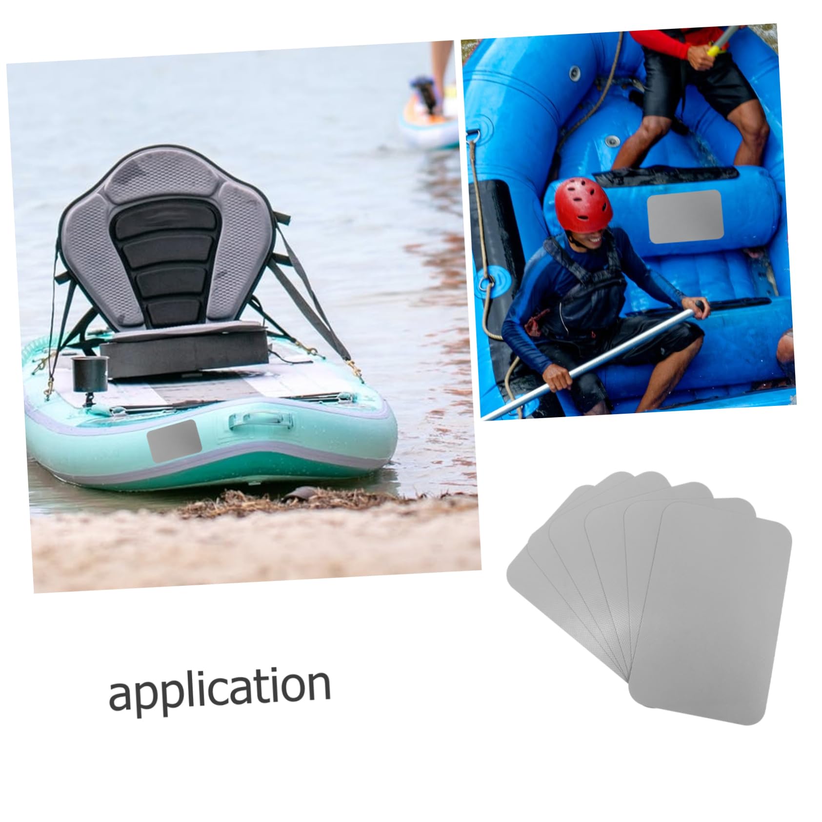 HANABASS Subvention pour La Réparation De Kayaks Patch Kayak Canoë Gonflable Kayaks Gonflables Ruban De Réparation Ruban Étanche PVC De Protection De l'environnement Light Grey
