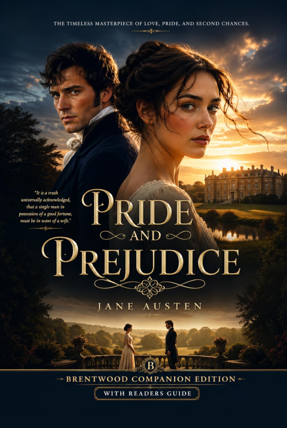 Pride and Prejudice (Annotated): Brentwood Companion Edition: Classic Regency Romance, Historical Fiction - Novel With Reader’s Guide, Characters, Themes, Symbolism, Analysis, Glossary & Commentary