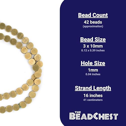 Miniatura 4 de TheBeadChest - Cuentas circulares de latón antiguo (0.394 in)