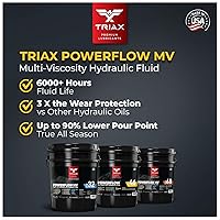 Vista 4 de TRIAX Powerflow AW 68 Aceite hidráulico HLP multiviscosidad Vida extendida de 6,000 horas Triple antidesgaste Verdadero para todas