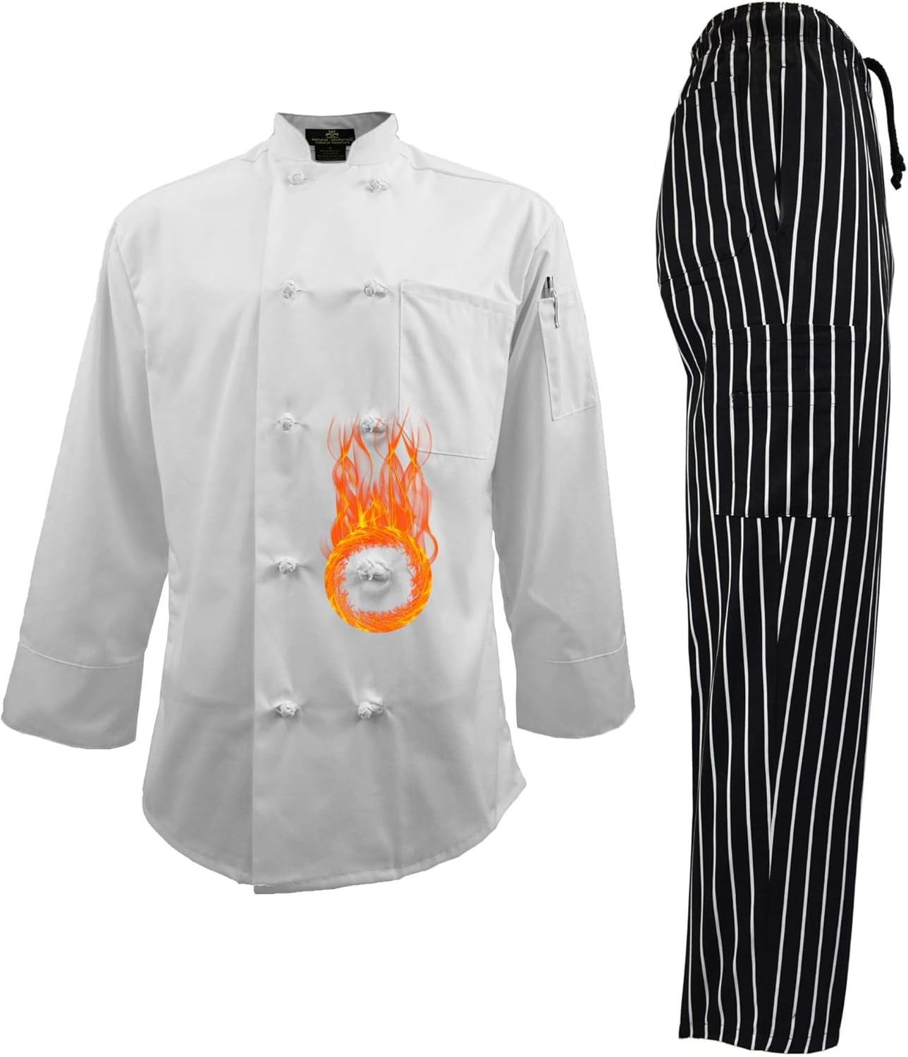 Men's Chef Uniform Set - Chef Coat and Pants