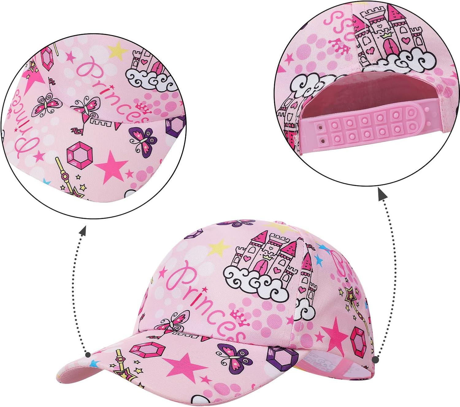 Kids Cartoon Baseball Trucker Cap Cute Prints Summer Outdoor Sun Hat Adjustable for Toddler Girls Boys Ages 2-6 Year
