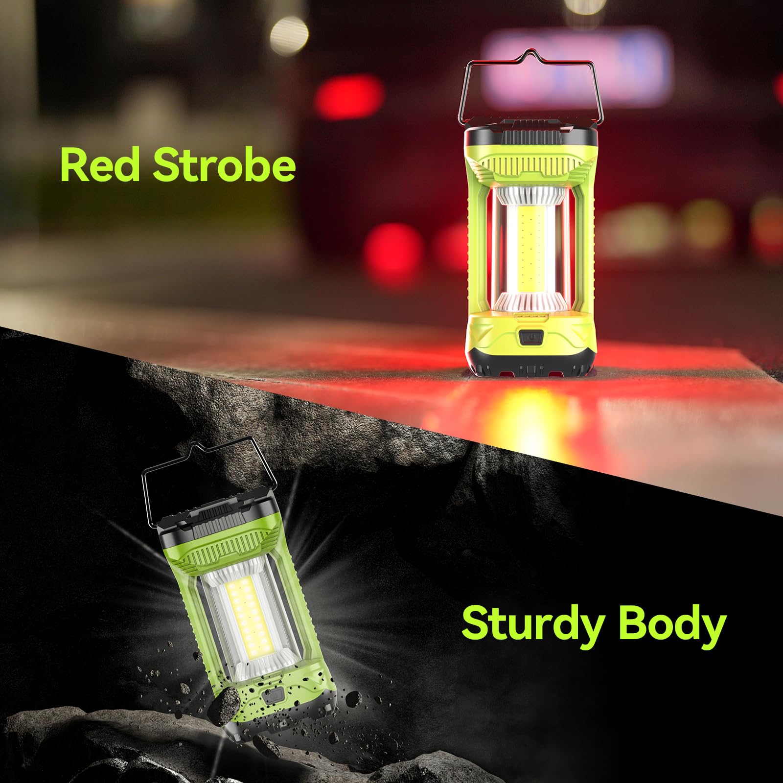 AlpsWolf Linterna de camping recargable, 4000 lm, linternas LED para cortes de energía, linterna portátil súper brillante de 4600 mAh y luces para emergencias, huracán, camping