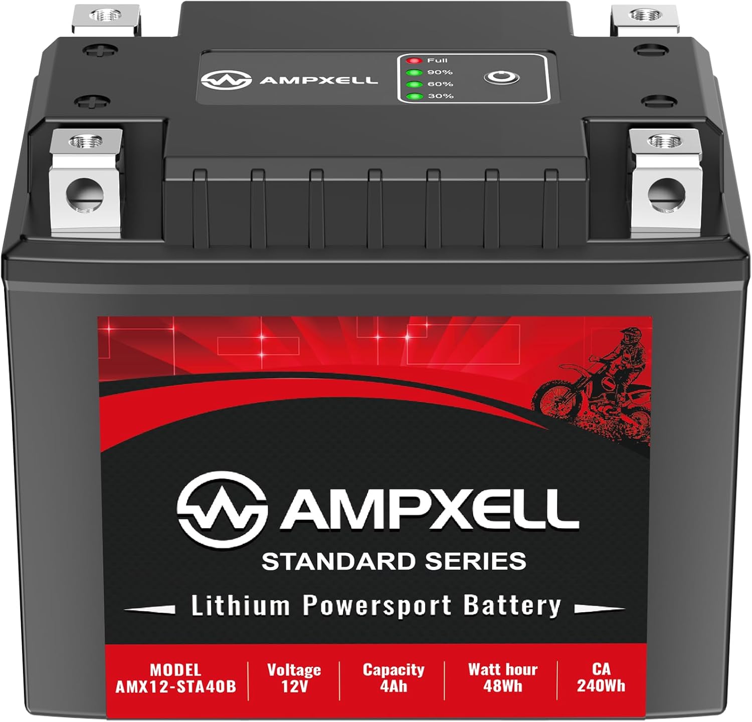 Lithium Motorcycle Battery YTX14AH-BS BTX14AH-BS,UB14-A2, YB14-B2, 12.8V 240A Replacement Powersport Motorcycle, ATV, UTV, Scooter, 4 Wheeler and Generator Battery etc.