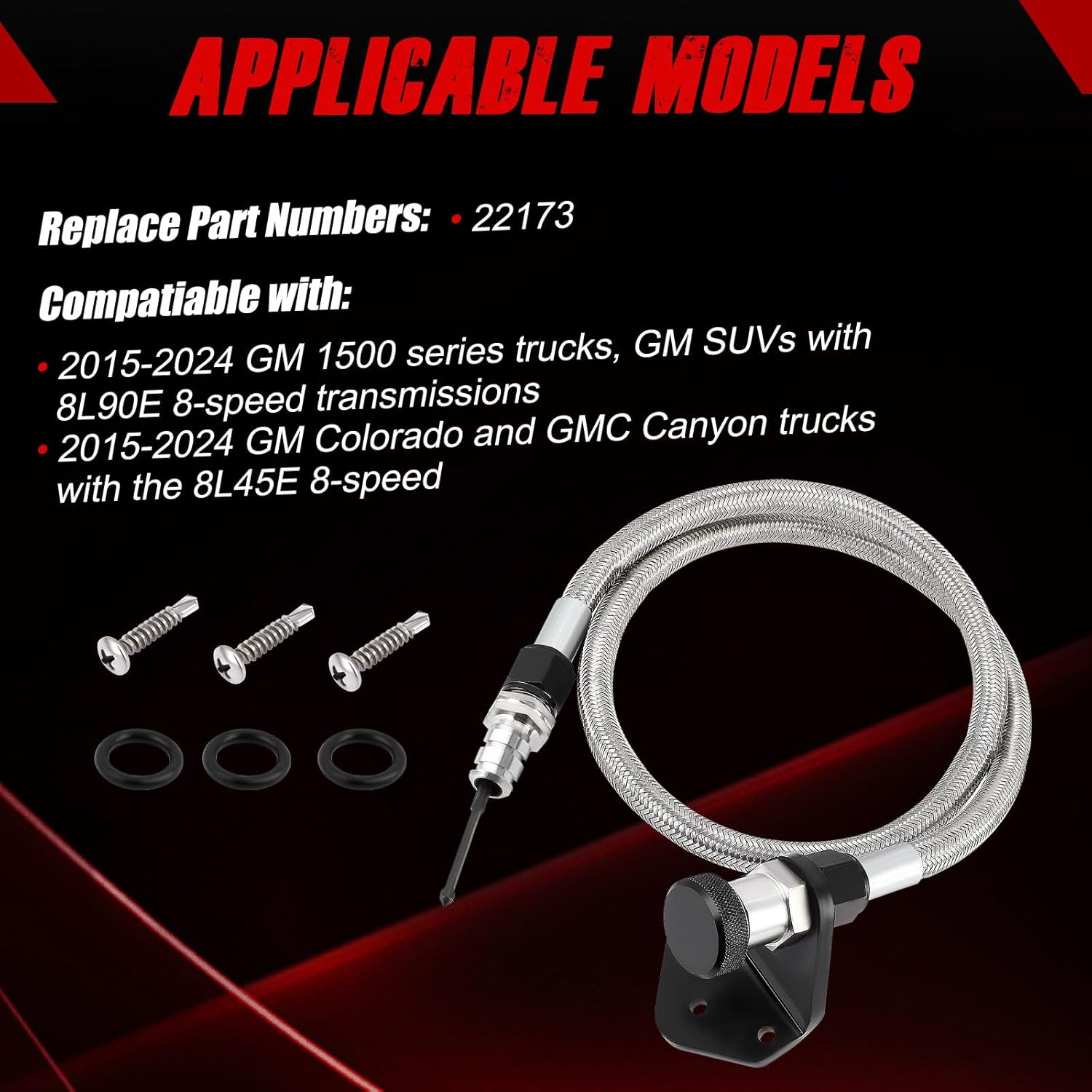 22173 Aluminum Automatic Locking Transmission Dipstick Compatible with GM Trucks 2015-2024 with The 8L90E 8L45E Transmissions
