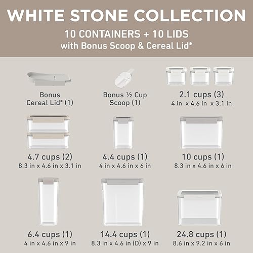 Miniatura 7 de Bentgo Despensa - Juego de 22 recipientes herméticos para almacenamiento de alimentos, juego de organización de cocina y despensa apilable y