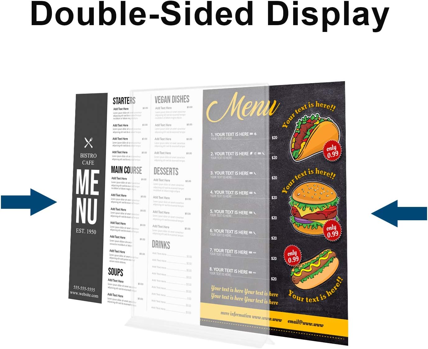 Exclusive Discount 60% Price REALWAY 6Pack 8.5x11 Table Top Acrylic Menu Sign Holders, Double Sided Plastic Paper Display Stand, Bottom Load Portrait Style Clear Ads Frame for Office, Restaurant, Hotel,Store,Transparent Base Super Sale 🛒 REALWAY 6Pack 8.5x11 Table Top Acrylic Menu Sign Holders, Double Sided Plastic Paper Display Stand, Bottom Load Portrait Style Clear Ads Frame for Office, Restaurant, Hotel,Store,Transparent Base