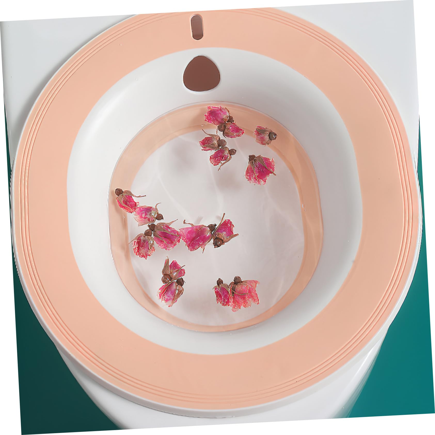 Bacinella Rosa in Pp e Tpr per Donne, Vasca per Ammollo Parti Intime, Compatibile con Wc, per Post Parto e Igiene Femminile