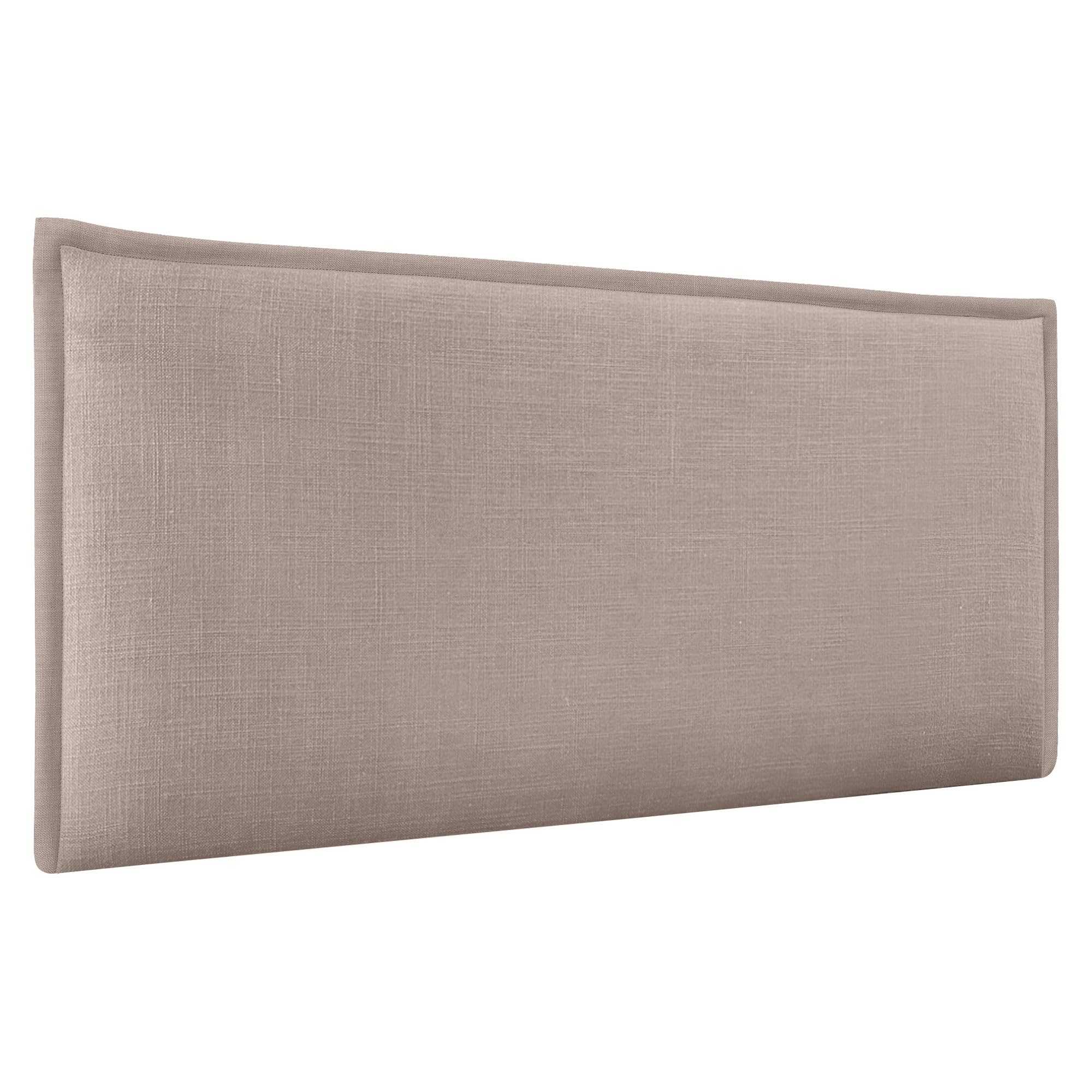 DHOME Cabecero de Lino Natural Liso con Ribete Cabezal Tapizado Cama Dormitorio Moderno Top Trending (Tierra, 95cm (Camas 80/90))