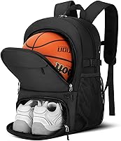 OCKLILY Basketball Backpack: 34L Large Sports Bag with Ball Compartment, Ventilated Shoe Pocket for Soccer, Volleyball, Gym, School & Travel