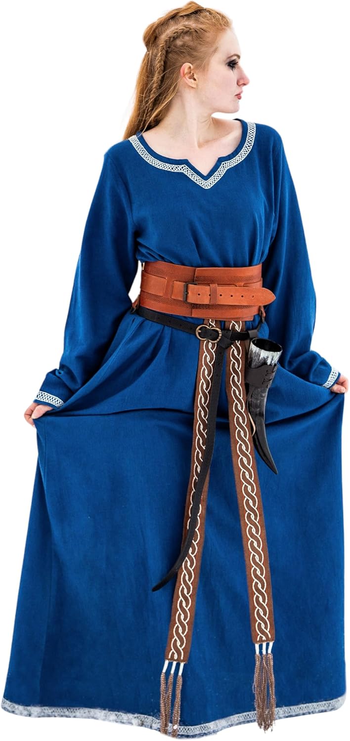 devil in the blue dress summary Deluxe Medieval Viking Princess Costume Blue main image 0