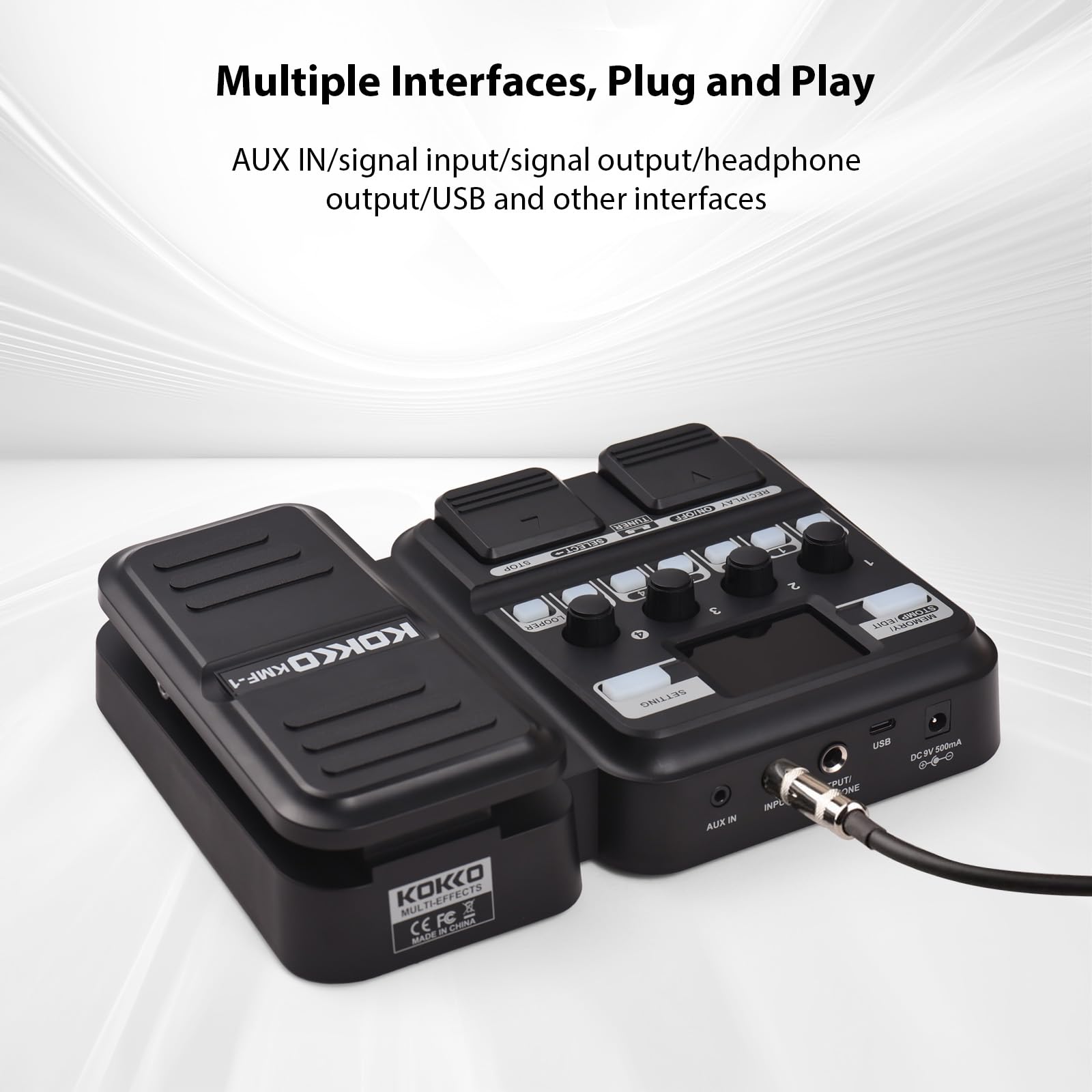 Pedal multiefectos para Guitarra con 10-59 preajustes,6 Cajas de ritmos y Looper,40 ritmos Diferentes para Practicar en casa,transmisión en Vivo,conectar computadora,Auriculares,