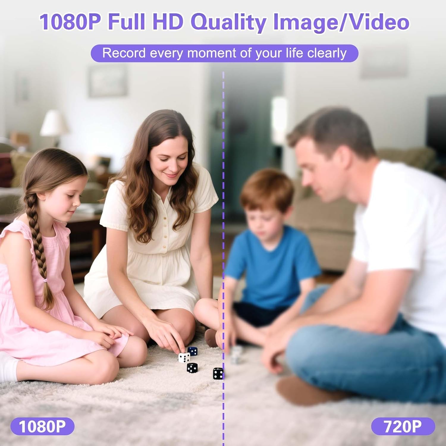 Mini caméra corporelle 1080p avec audio et vidéo avec carte mémoire de 64 Go de stockage en boucle pour la randonnée, la marche, les voyages