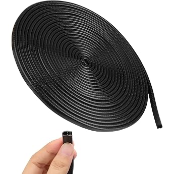 Edge Protection for Sheet Metal 10 m Car Door Edge Protection U-Shape Edge Protection Rubber for Most Cars such as Sheet Metal Saloons Trucks SUV ATV Ships 10 m Black