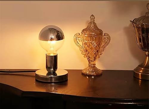 Miniatura 5 de Base de lámpara simple y única, mini bases de lámpara de mesita de noche, lámparas Edison E26 para espacios pequeños, juego de lámparas de