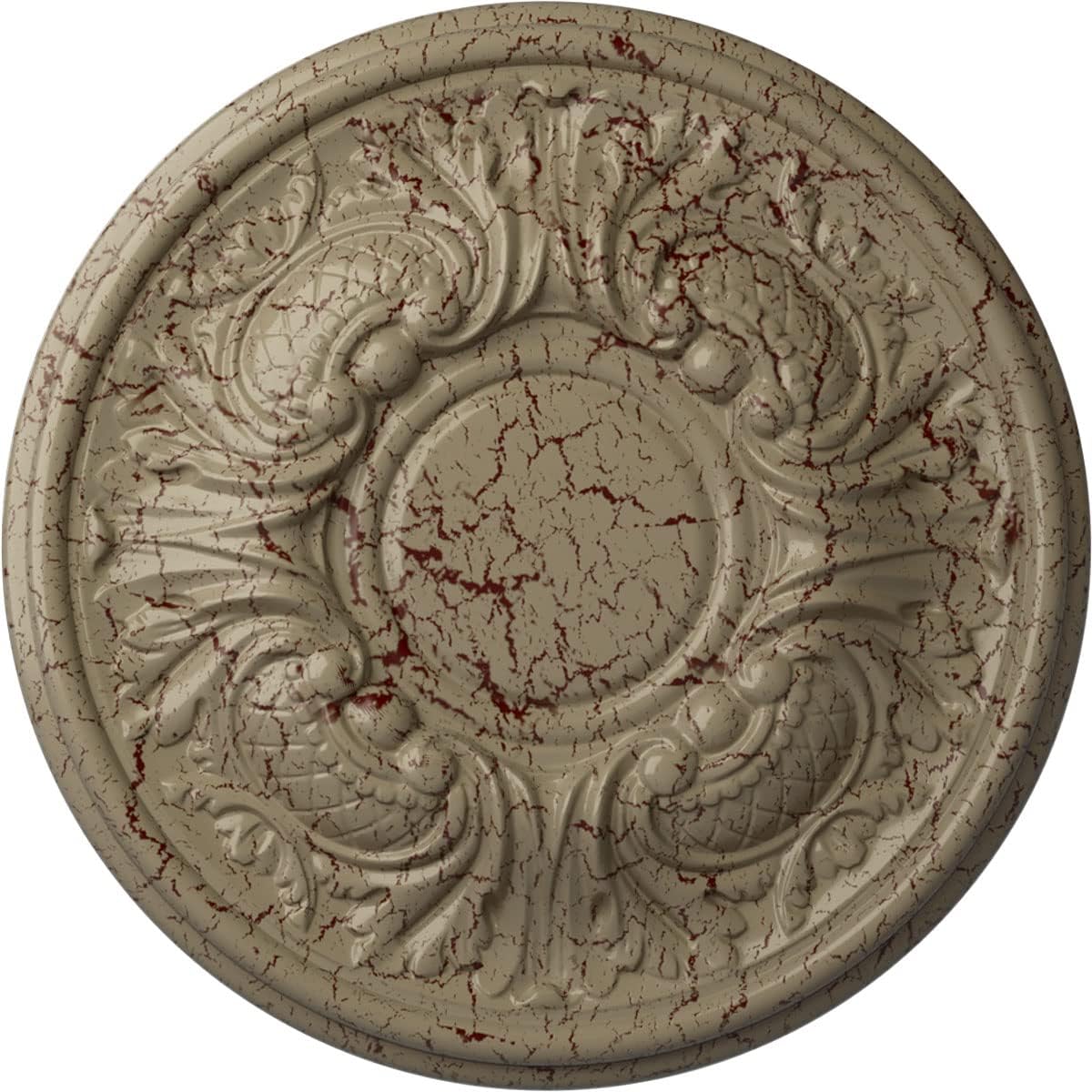 Ekena Millwork CM11WAGDC 11 3/4"OD x 1 1/4"P Wakefield Ceiling Medallion, Gobi Desert Crackle